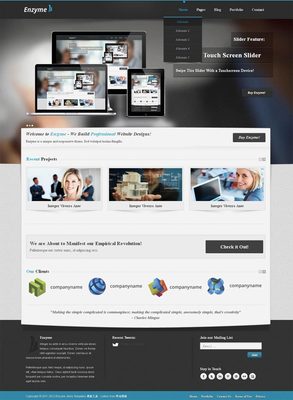 黑色風(fēng)格的IT商務(wù)網(wǎng)站設(shè)計(jì)與開發(fā)